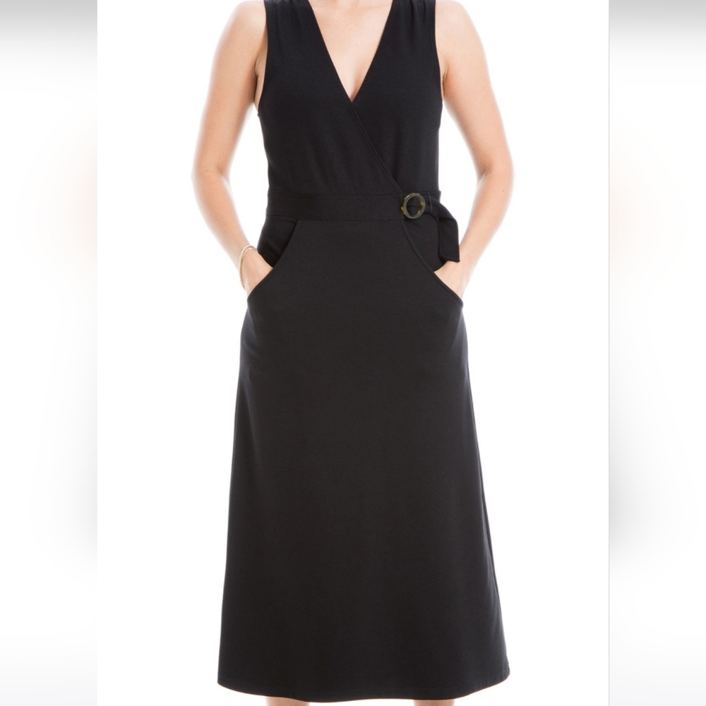 MAX STUDIOSleeveless Ponte Midi Dress